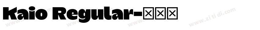 Kaio Regular字体转换